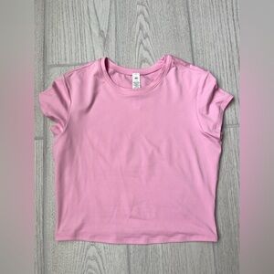 Alo Yoga AloSoft Finesse Short Sleeve Top Sweet Pink